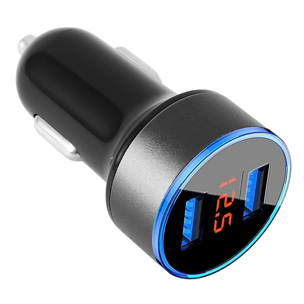 

Car Charger 5V 3.1A With LED Display Universal Dual Usb for Ssangyong rexton w actyon korando c stavic sport kyron tivoli musso