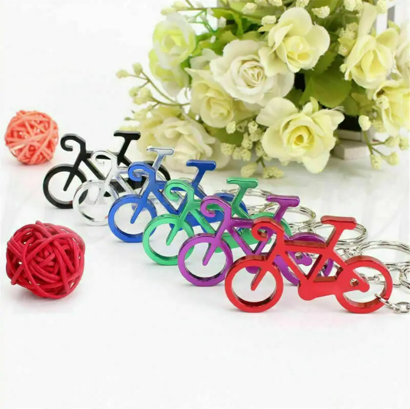 

1X Colorful Alloy Bicycle Bike Keychain Keyring Keyfob Key Ring Chain Holder