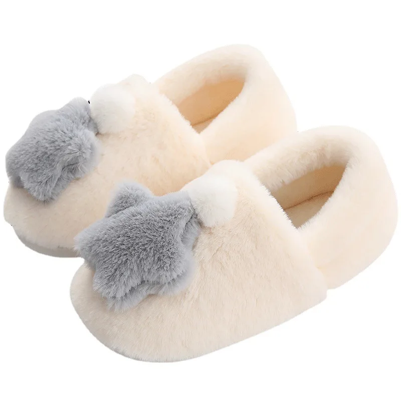 

2021 Slippers Women Indoor House plush Soft Cute Cotton Slippers Shoes Non-slip Floor Home Slippers Women Slides For Bedroom