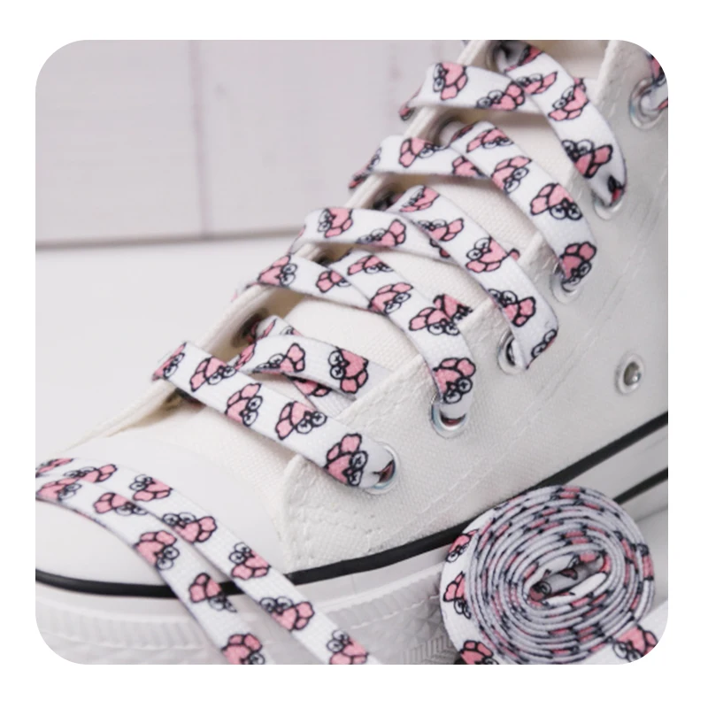 

Coolstring Shoestring Pink of Sesame Street Series Flat Cotton Shoe laces Adorable Carton Women Sneakers Shoelaces