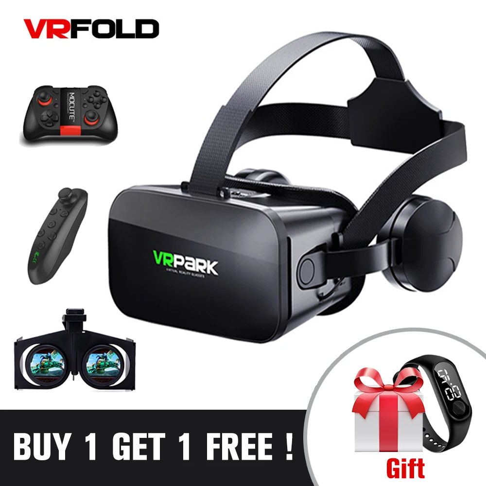 VRPARK J20 3D VR очки виртуальной реальности 3 D гарнитура шлем для iPhone Android игры смартфон
