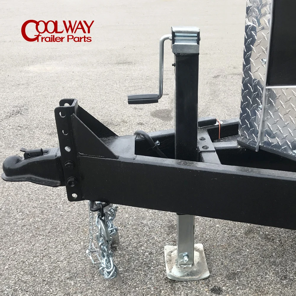 Heavy Duty 1500KG Side Wind Square Trailer Jack Removable Fixture Pipe Weld On Drop Leg Corner Steady Parts Accessories images - 6