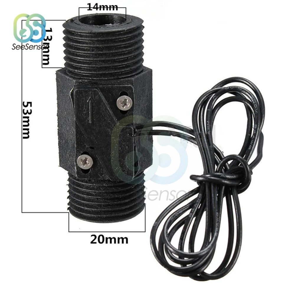 Магнитный пластиковый Датчик потока воды 220 В 3 А переменного тока переключатель