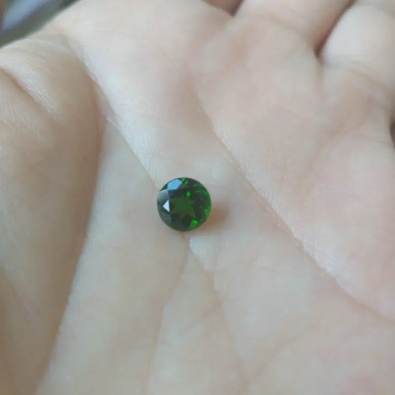 5 мм круглый натуральный хром диопсайд свободный драгоценный камень для кольца