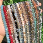 AB Clear Rondelle Австрия кристаллические граненые бусины чешские стеклянные бусины россыпью разделительные бусины аксессуары для браслета