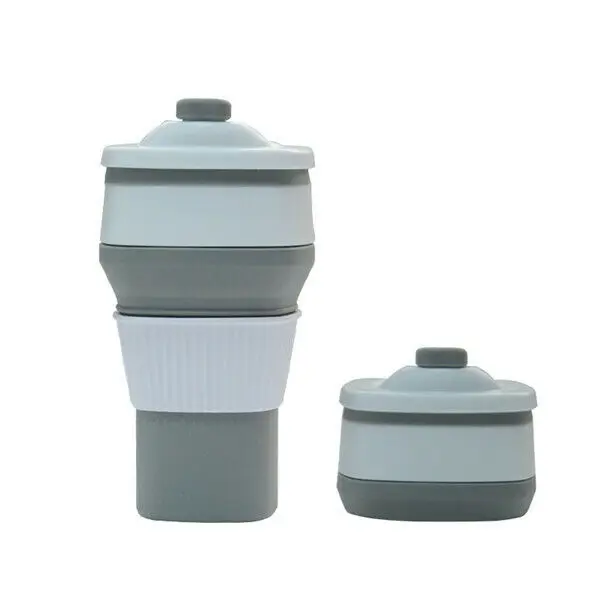 США силиконовая складная бутылка для воды Тренажерный зал Кемпинг питье