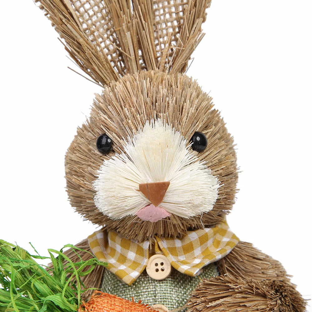 

Easter Rabbit Bunny Ornament Hare Carrot Animal Handmade Figurine Craft Home Party Supplies Kids Gift Photography Props Gift