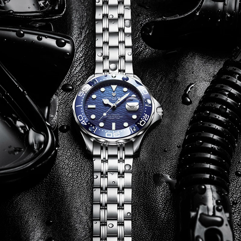 

2021 New Sport Clock LIGE Top Brand Luxury Men Automatic Mechanical Watches 316L Steel Waterproof Mechanical Calendar Wristwatch