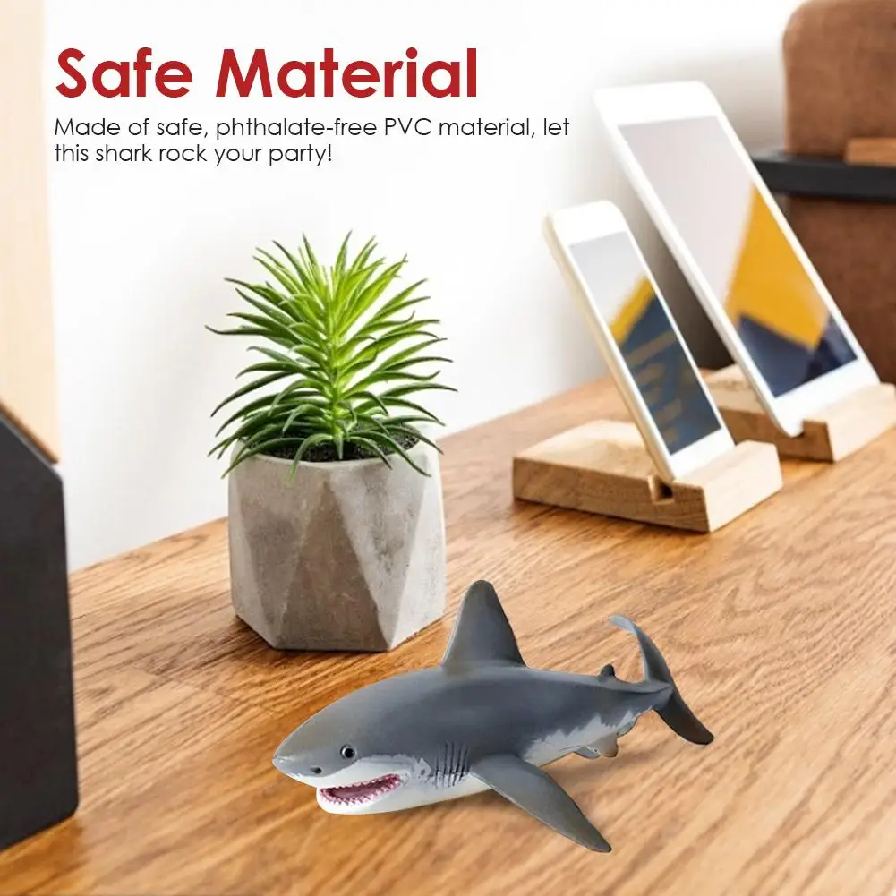 

Lifelike Shark Toy Safe Soft Glue Simulation Animal Shark Model Ocean World Doll Toys For Kids Christmas Gift helpful