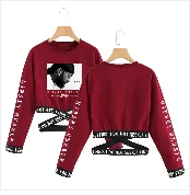 Xxxtentacion укороченная Женская Толстовка Harajuku с длинным рукавом укороченный Топ Толстовка корейская одежда Стиль инстаграм Прямая поставка