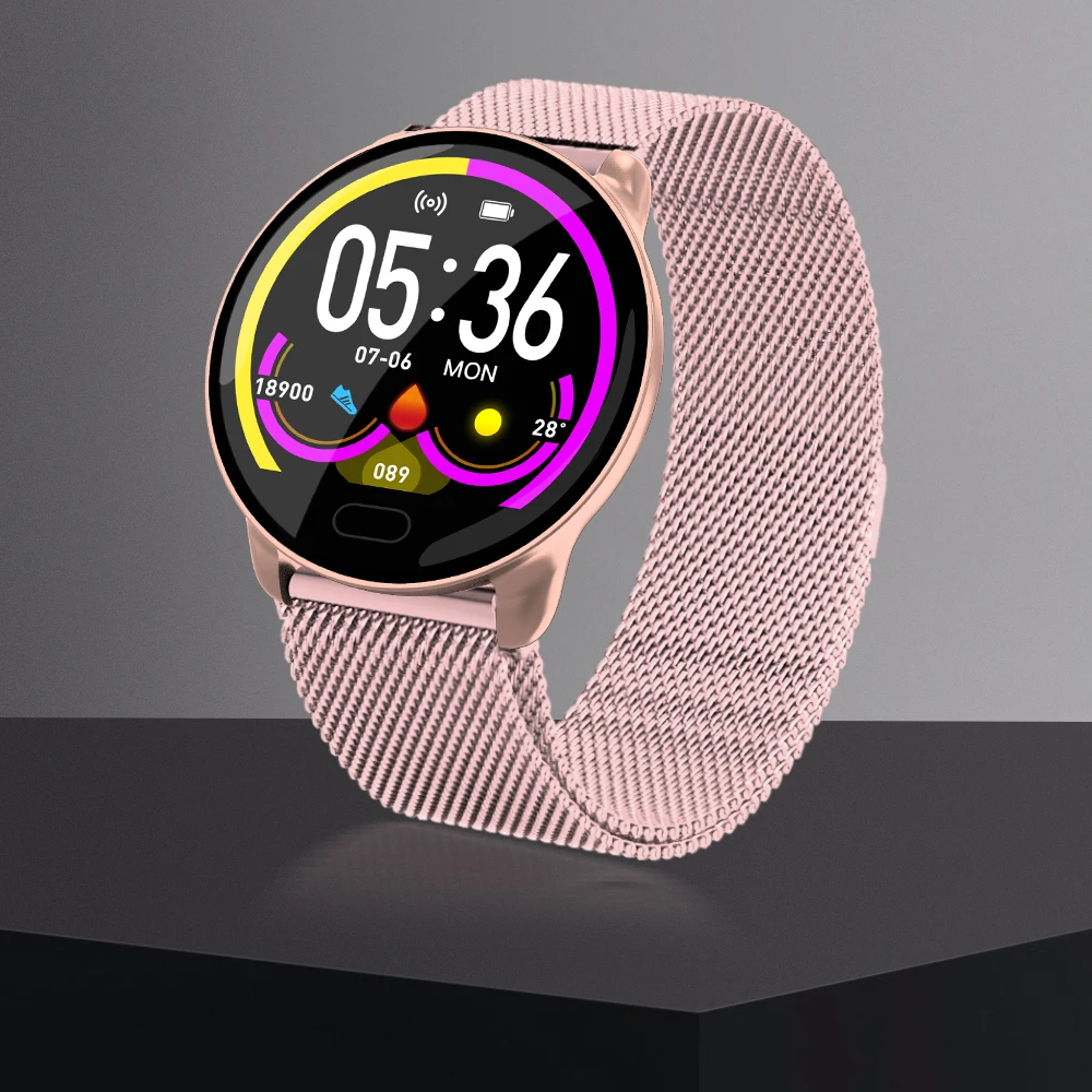 Женские Смарт часы для фитнеса женщин бега Reloj монитор сердечного ритма Bluetooth