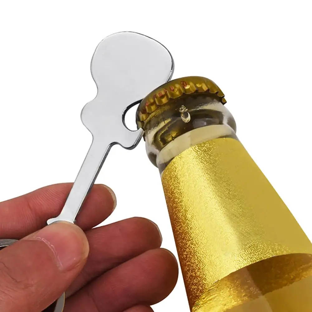 Портативная гитара из цинкового сплава открывалка для пивных бутылок держатель