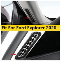 front pillar a air conditioning ac vent outlet cover trim carbon fiber matte interior accessories for ford explorer 2020 2022