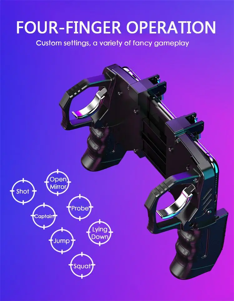 BEESCLOVER K21 геймпад джойстик для PUBG Metalen L1 R1 триггер игровой шутер контроллер iPhone Android