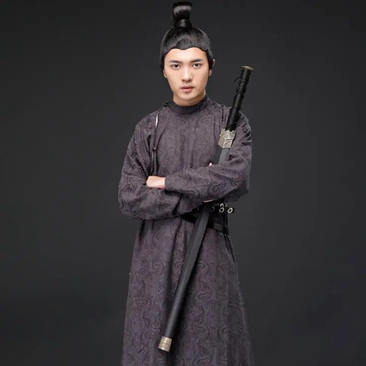 

Men's casual formal Martial arts cosplay cotton hemp Hanfu troupe of Tang Dynasty performance stage Ancient film TV stage suits