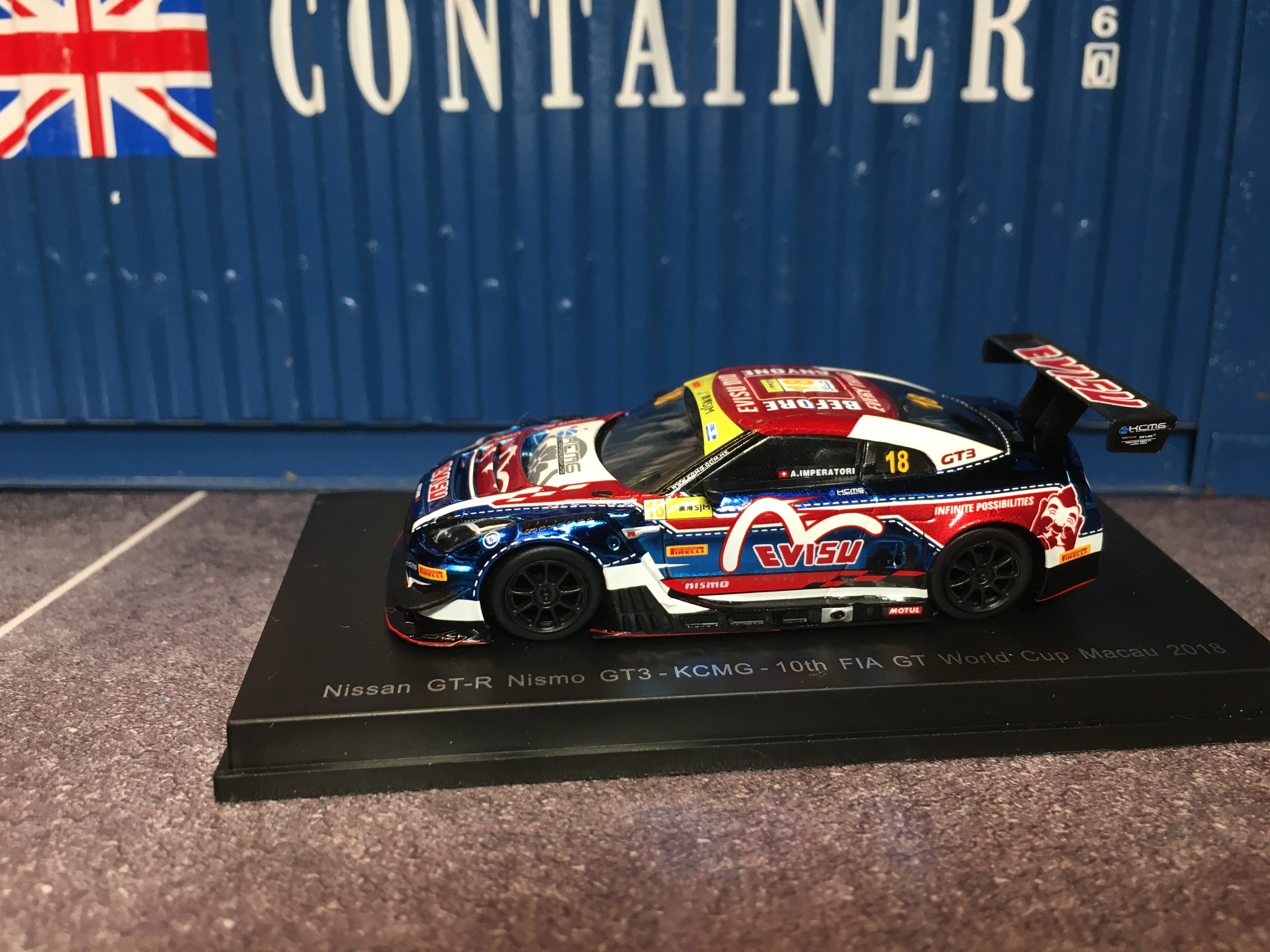 

Spark 1/64 Nissan GT-R Nismo GT3 World Cup Macau 2018 DieCast Model Car Collection Limited