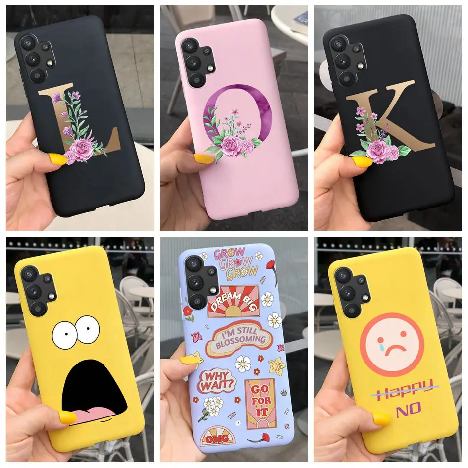 С милыми буквами алфавита чехол для Samsung A32 5G SM A326B силиконовый мягкий телефона Galaxy