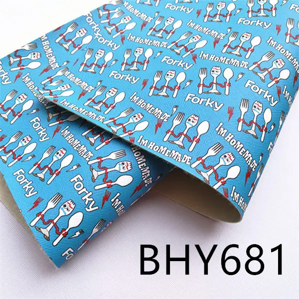 BHY681 10 шт./20*33 см принт искусственная кожа винил BHY667 - Цвет: BHY681