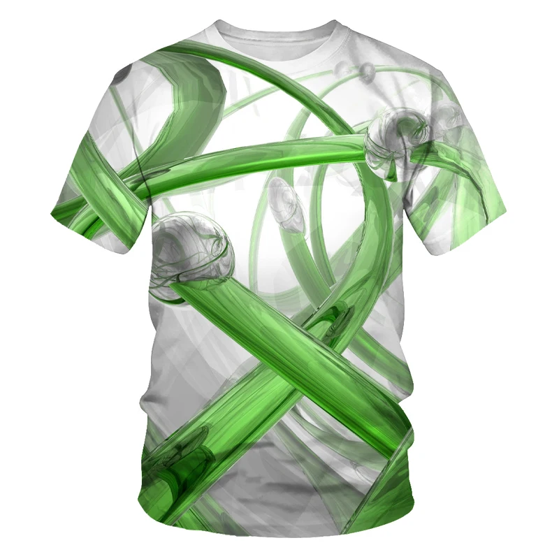 

2021 summer new style 3D men's women's T-shirts with flowers men's T-shirts short-sleeved geometric 3DT shirts