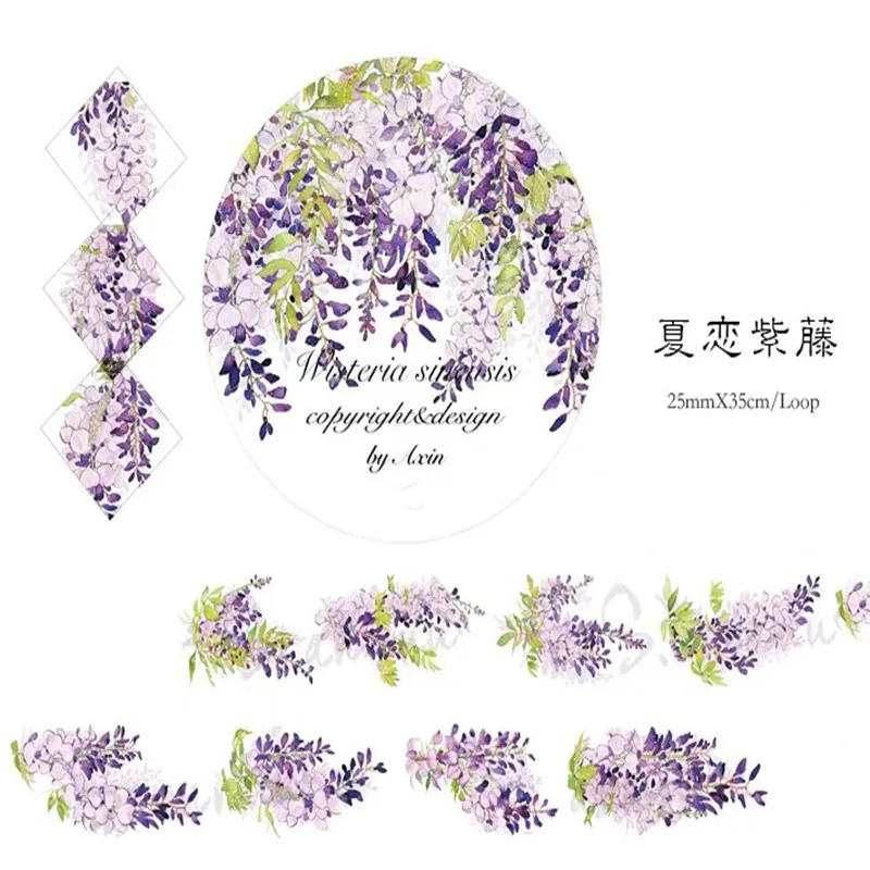 Wistaria of Summer Love васи ленты Bullet Journal маскирующая Лента Клейкая Сделай Сам