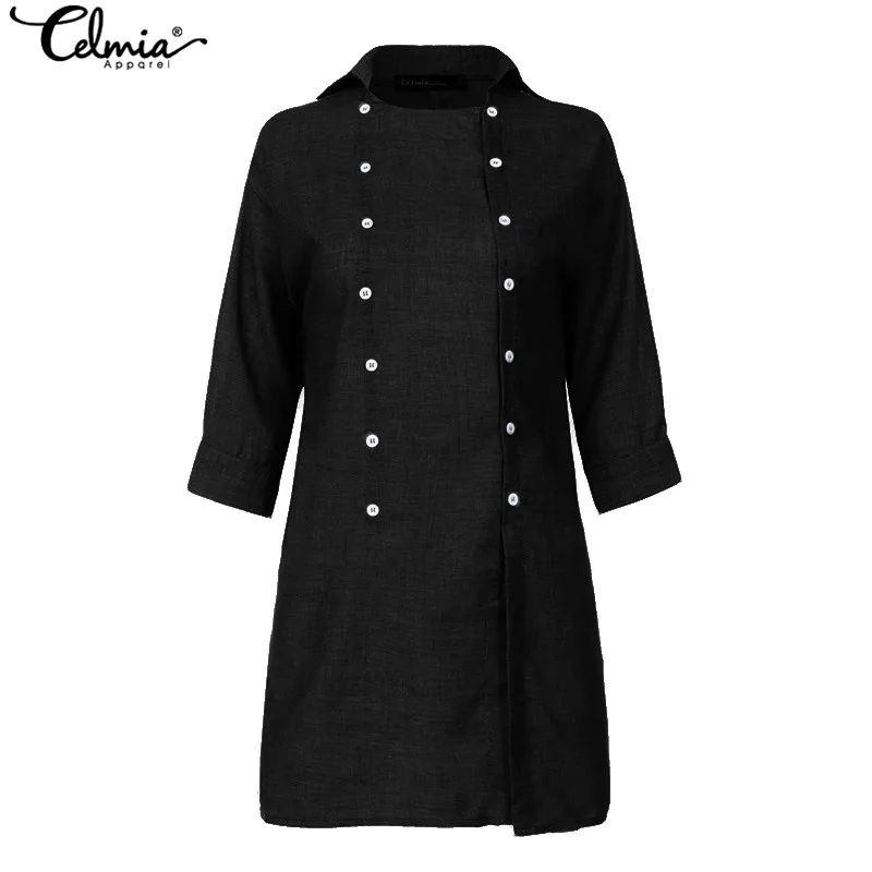 Стильные топы Celmia женские осенние винтажные рубашки-туники блузка новинка 2021