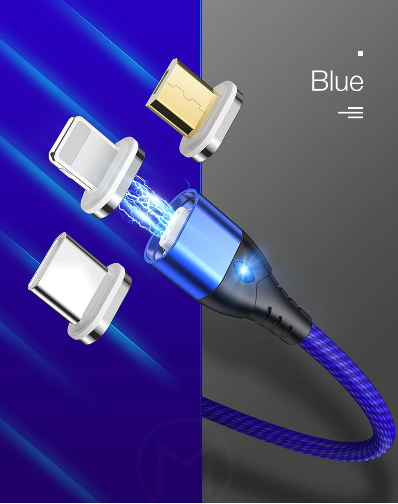 Магнитный кабель 3A Usb type c кабель Быстрая зарядка для iPhone X S MAX XR 8 7 зарядное устройство для телефона samsung s9 oneplus 6t Передача данных