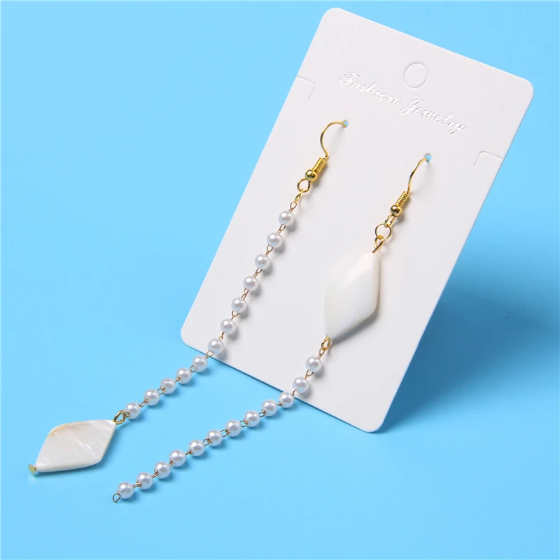 Модные жемчужные Висячие серьги для женщин натуральный перламутр ракушки