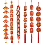 Новогодние украшения 2022, Китайский праздник весны, украшения тигра, подвесные китайские украшения на удачу красного цвета