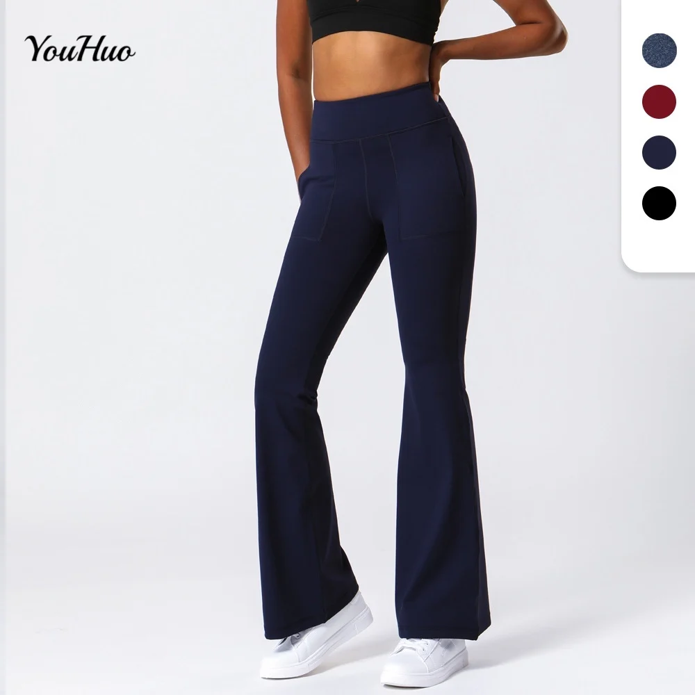 

YouHuo 2021New Women Joggers Flare Plus Size Pants Girl Aesthetic Trousers Female Sweatpants Flared Wide Legs Pants Yoga Pants