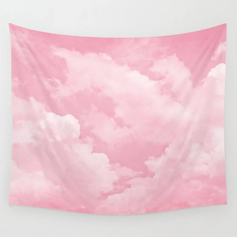 

CUT Pink Sky Wall Tapestry Cover Beach Towel Blanket Picnic Yoga Mat Home Decoration