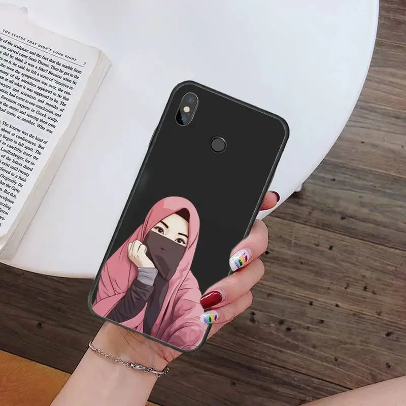 

Muslim girl cute cartoon Phone Case For Xiaomi Redmi mi note max 3 5 6 8 9 10 t S SE lite pro Soft Silicone Shell Cover Funda