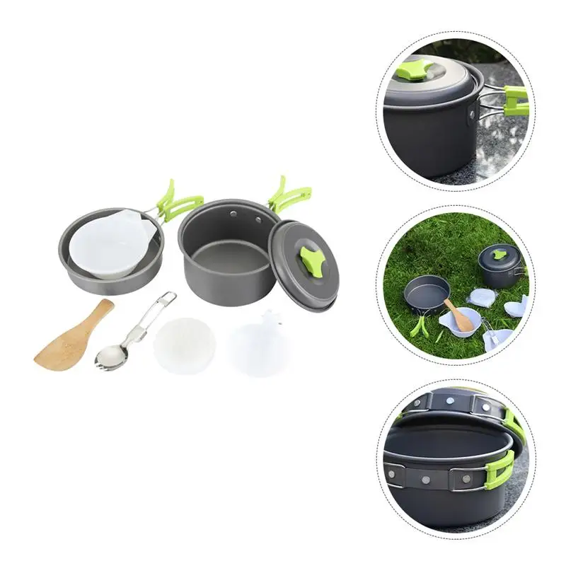 

1 Set Durable Practical Non-stick Portable Pan Cookware Pot for Backpacking Hiking Picnic