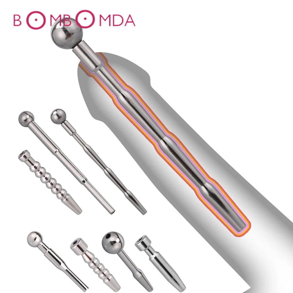 Металлическая Мужская пробка для пениса секс игрушки взрослых уретральный