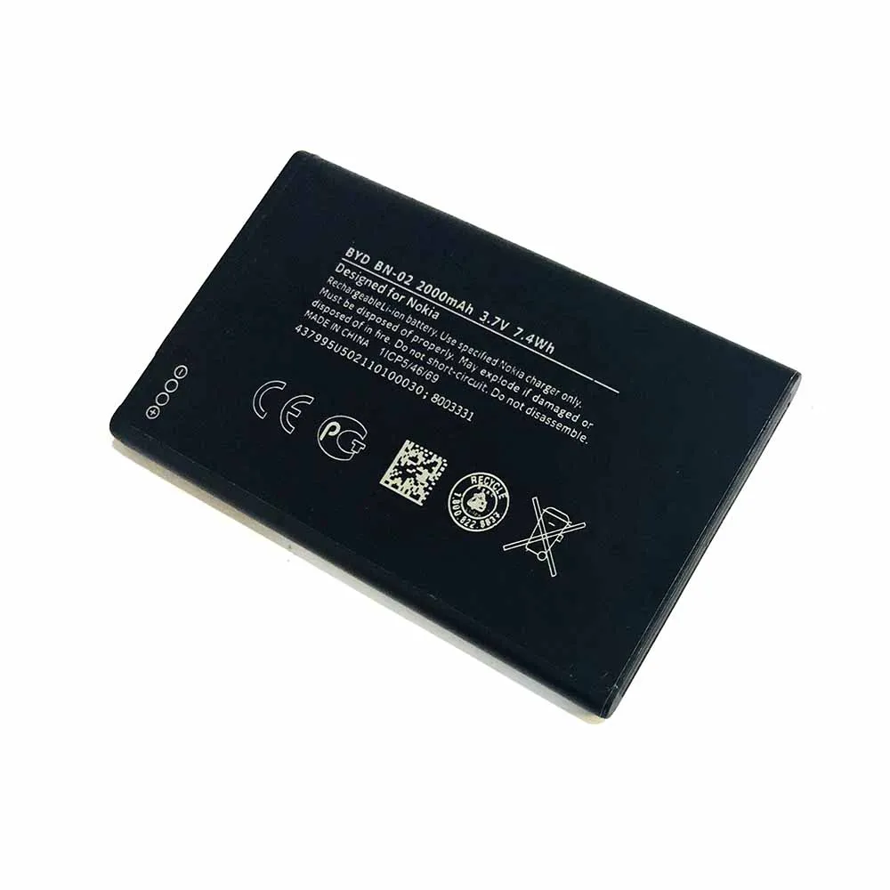 Bateria BN02 BYD BN-02 2000 мА/ч, замена Батарея для Nokia XL/XL 4G RM-1061 RM-1030 RM-1042 BYD BN-02