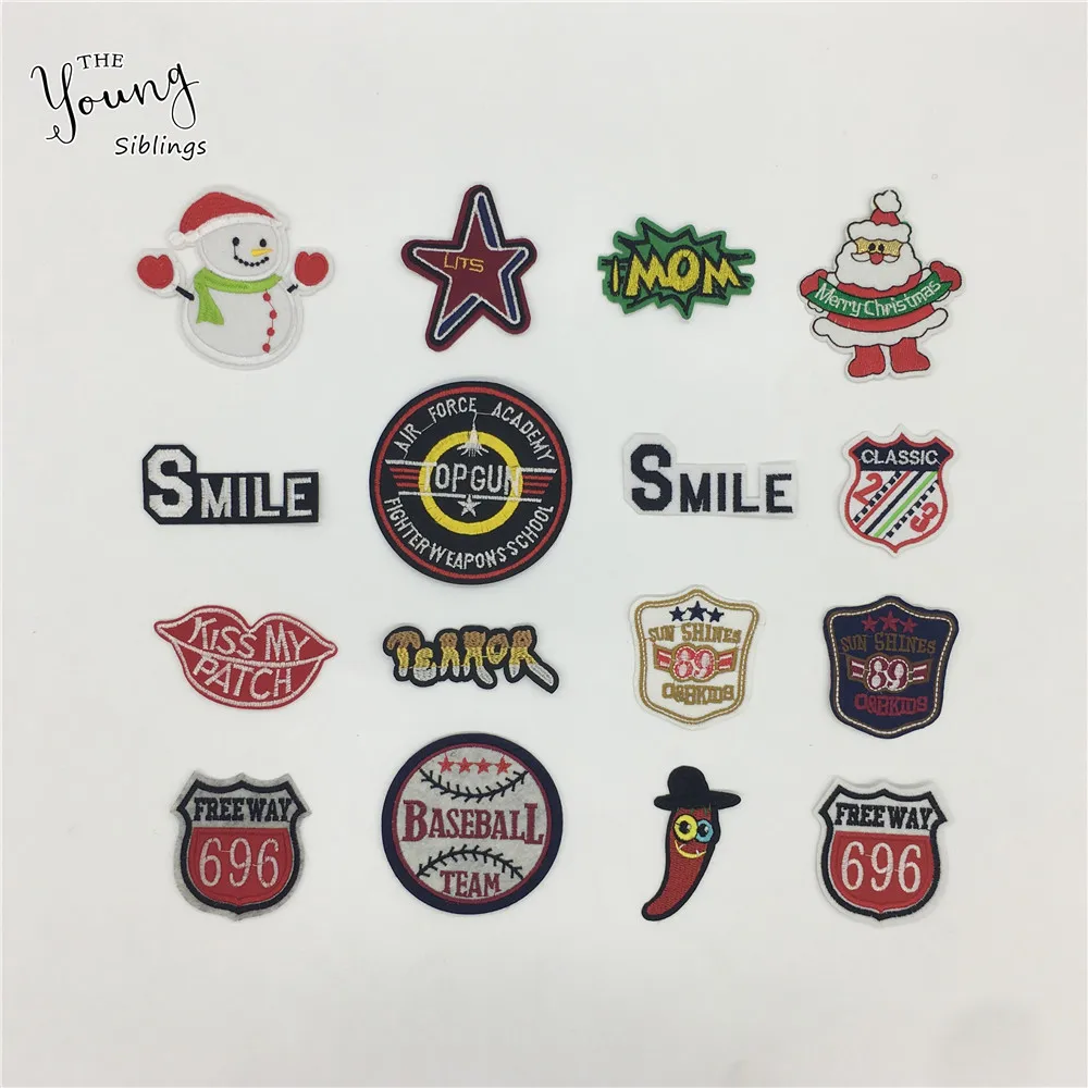 Новое поступление вышитые нашивки с английским алфавитом для одежды полосатые