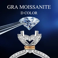 genuine 100 loose gemstones moissanite stone 1ct d color vvs1 diamond round for ring jewelry with gra certificate