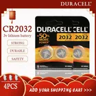 Кнопочная ячейка DURACELL CR2032, 4 шт., Литиевые Батарейки 3 в для часов, игрушек, компьютера, калькулятора, управления DLCR 2032, оригинал