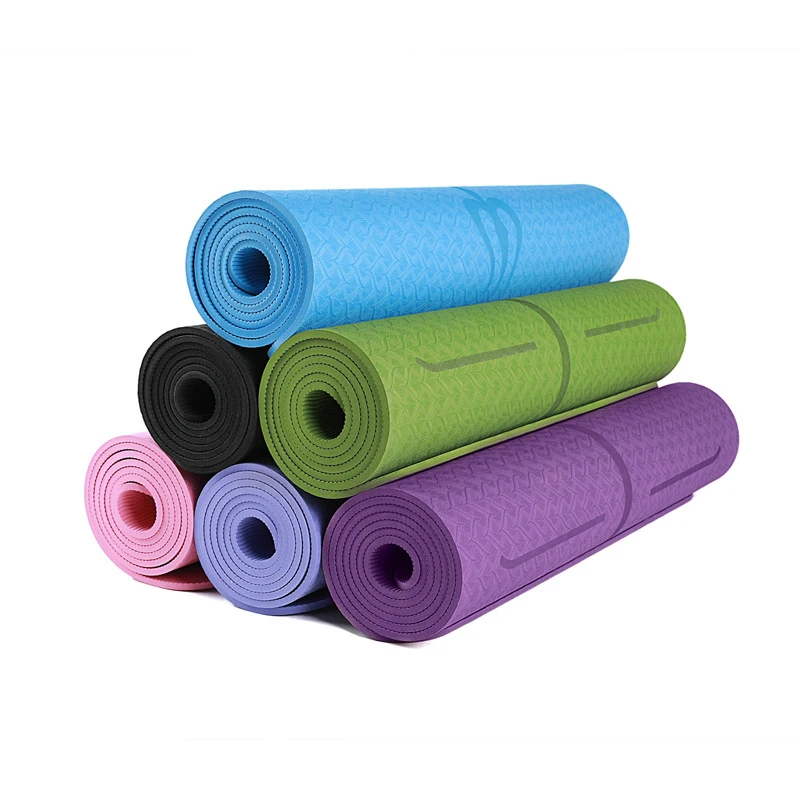 

183*61*0.6cm TPE Yoga Mat with Position Line Non Slip Carpet Mat For Beginner Environmental Fitness Gymnastics Mats