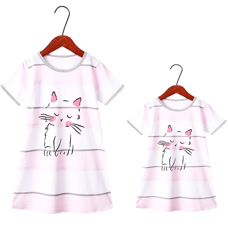 

Ночная рубашка для девочек, из чистого хлопка, с принтом