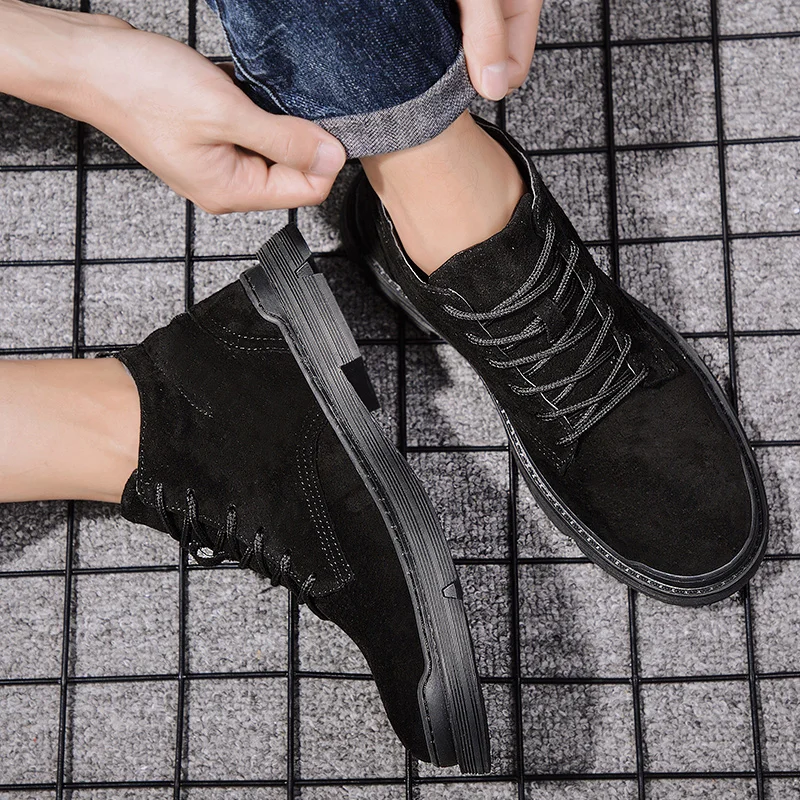 

Men Casual Shoes 2020 Shoe Casual Man Leather Shoes Men Mens Boots Fashion Sneakers Men's Leisure Sport For Black