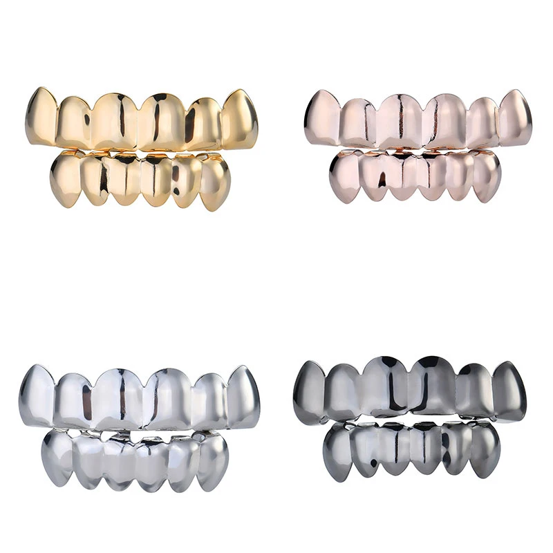 Рок н зубы Кепки s Косплэй ювелирные изделия Глянцевая чехол в стиле хип хоп грили