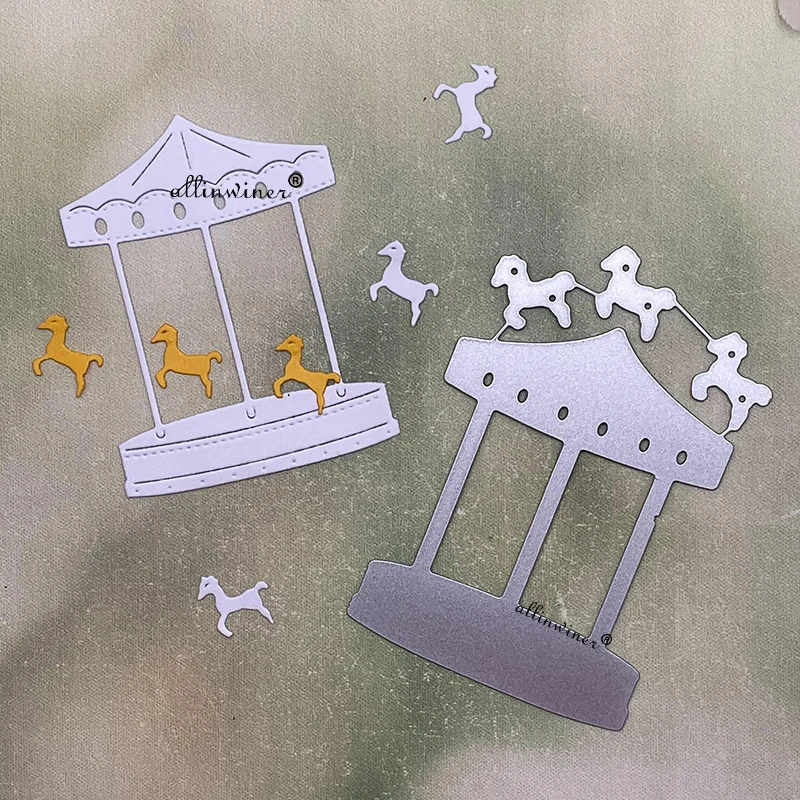 

Новые металлические штампы в виде карусели для украшения альбома «сделай сам» для скрапбукинга