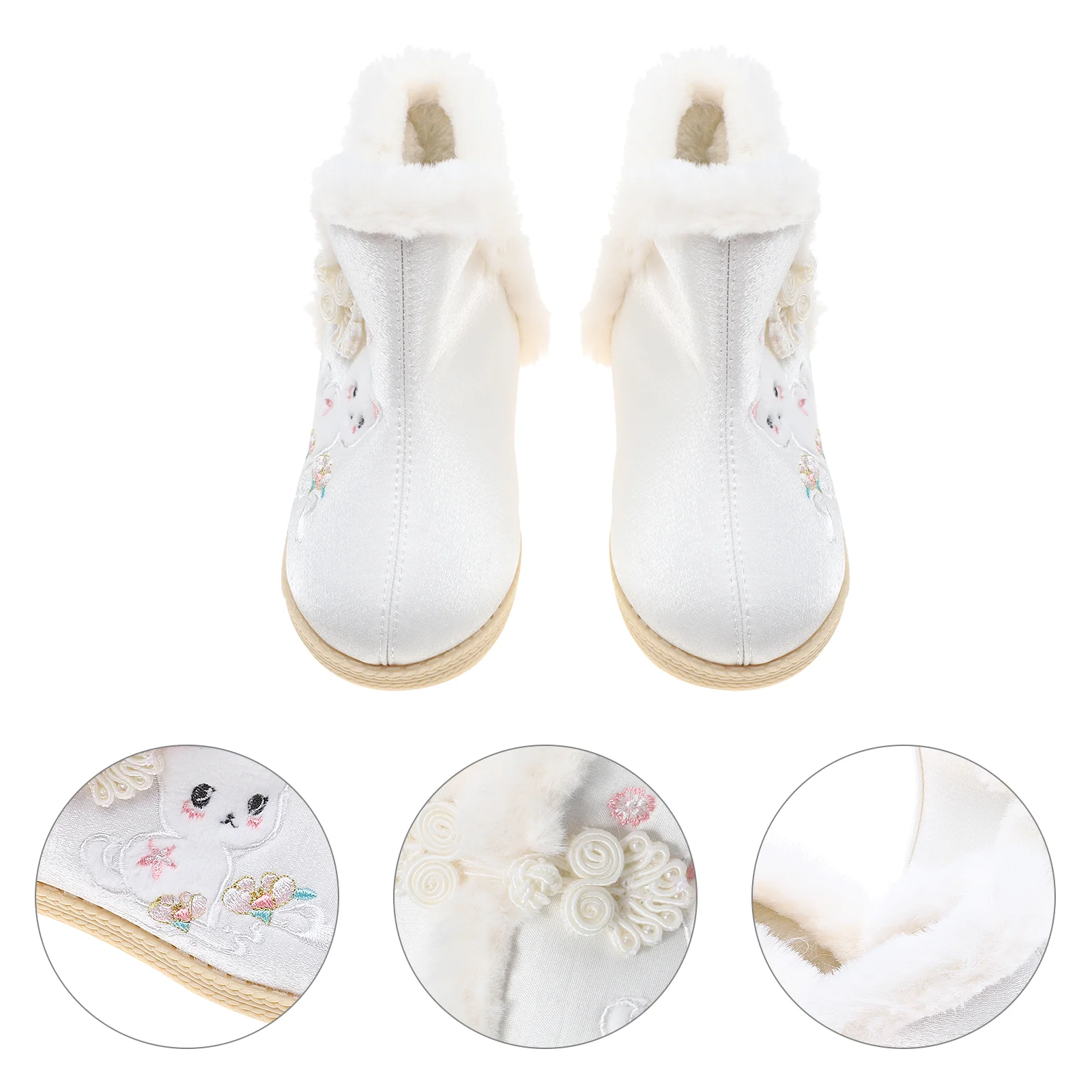 

1 пара ботинок для девочек в стиле ретро, китайские ботинки Hanfu, детская обувь в старинном стиле