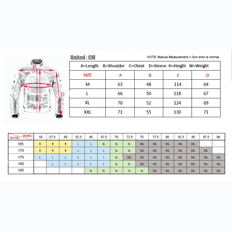 

DUHAN Motorcycle Oxford Men Jacket Motocross Off-Road Racing Jackets Clothing Riding Moto Protection Motorbike Jacket