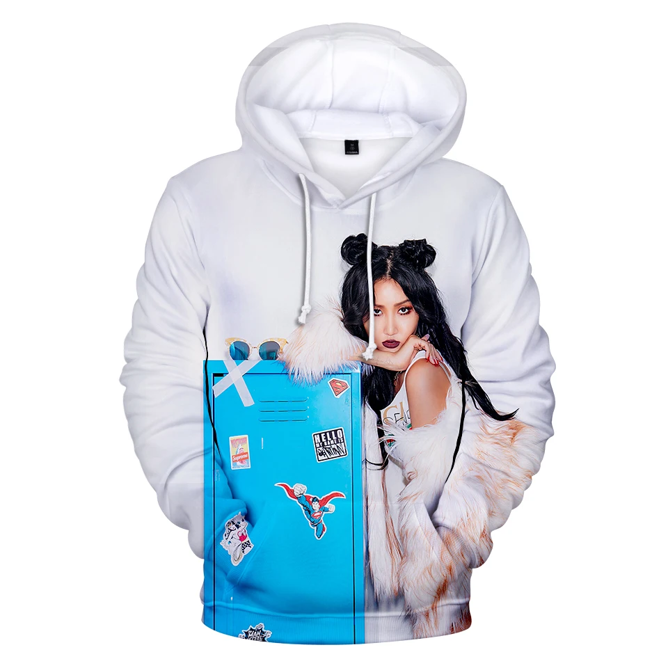 Мужская/Женская толстовка с 3D-принтом MAMAMOO черная капюшоном в стиле Харадзюку