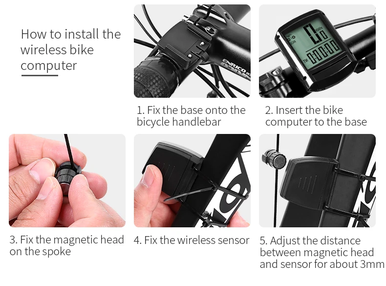 INBIKE 2,8 дюймов велосипед беспроводной компьютер непромокаемый Многофункциональный езда велосипедный одометр велосипедный Спидометр подсветка секундомера