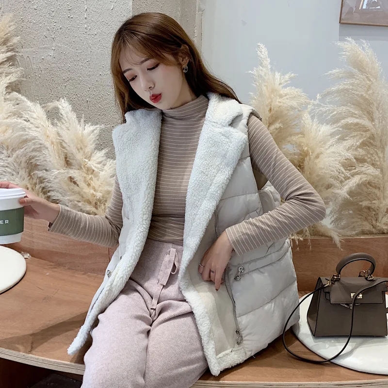 Женский зимний меховой жилет новинка 2019 модный тонкий теплый Корейский из