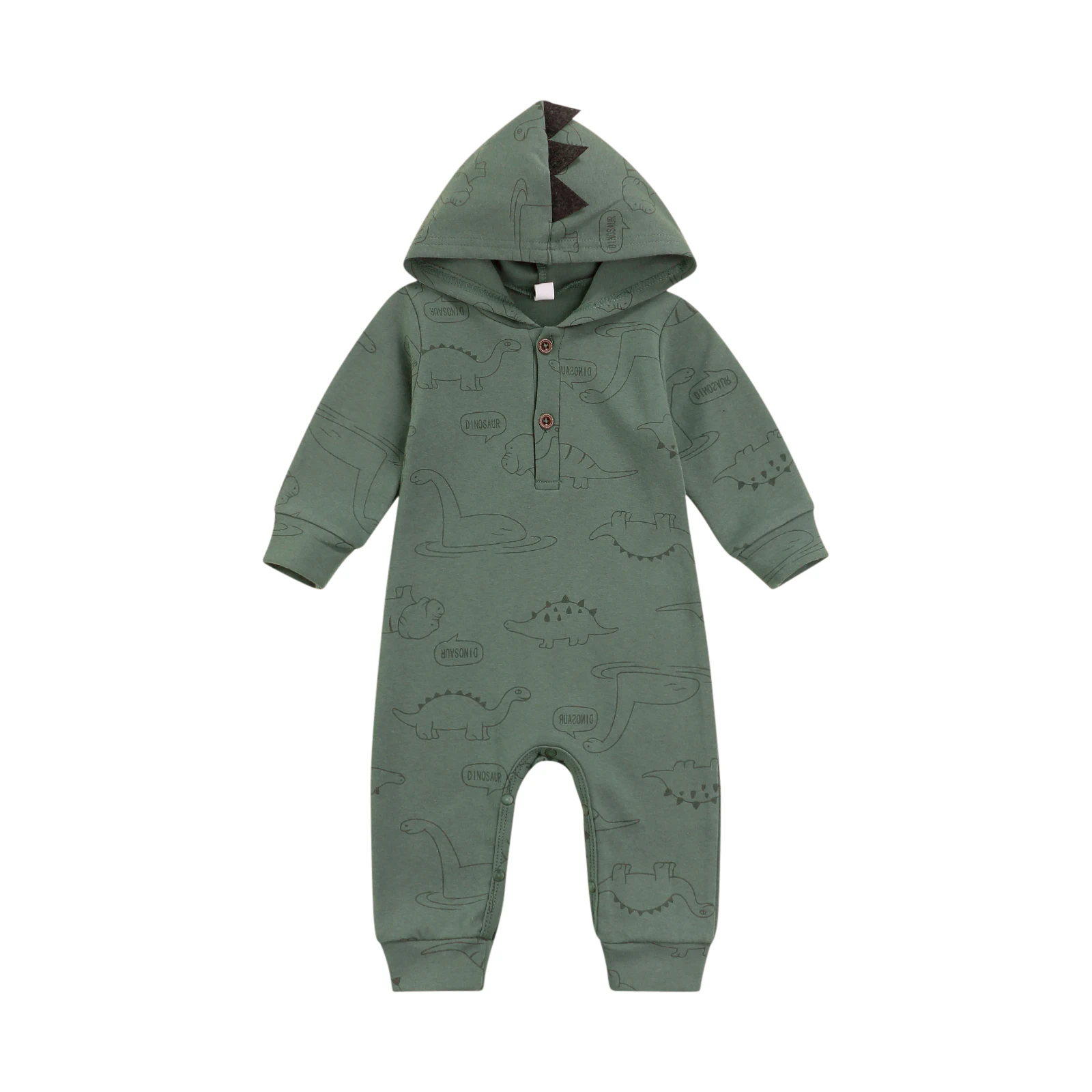 

Детский хлопковый комбинезон OPPERIAYA, с длинным рукавом и капюшоном