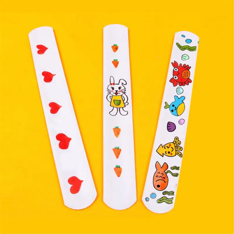 Pulseras Slap DIY para ni&ntilde;os, recuerdos de fiesta, regalos de Pascuas, manualidades de arte, 12 Uds.-3