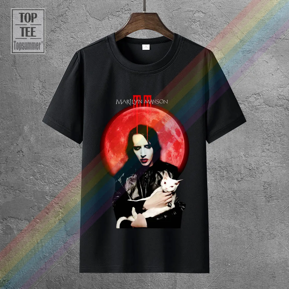 Мужская хлопковая футболка Marilyn Manson с изображением американской рок-группы